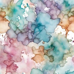 soft and pastel-colored set of alcohol ink splashes - 1