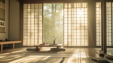 Japanese Interior Tea Ceremony Retreat Step into a haven of mindfulness
