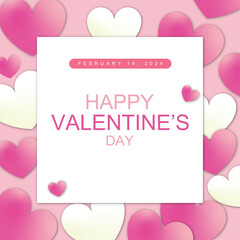 valentine day card, background with heart