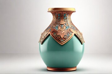 3d illustration of decorative vase inside isolated on white background