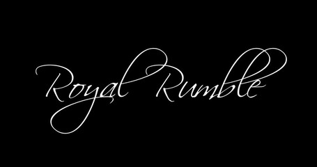 a black and white photo of the royal rumble logo