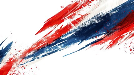 netherlands abstract grunge painted flag horizontal background with copy space - AI Generated Abstract Art - obrazy, fototapety, plakaty