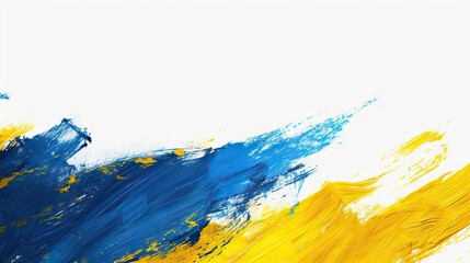 Abstract corner flag for ukrainian national holiday background - AI Generated Abstract Art - obrazy, fototapety, plakaty