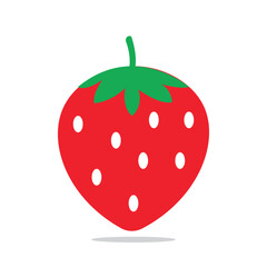Strawberry vector icon isolated with background.
