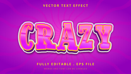 Modern Colorful Crazy Editable Text Effect Design Template