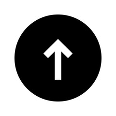 Up Arrow Circular Black Icon