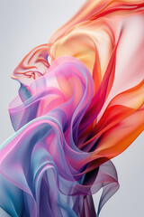 Abstract colorful fluid shape