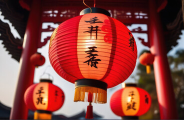 lantern hang above china town
