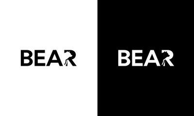 Bear logo icon design abstract modern minimal style illustration. adventure,travel vector sign,symbol,logo 06
