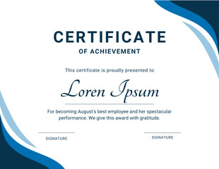 Appreciation Certificate Template: Recognize Achievements with Style, Modern Editable SVG