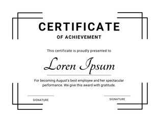 Appreciation Certificate Template: Recognize Achievements with Style, Modern Editable SVG