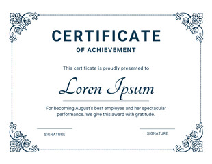 Appreciation Certificate Template: Recognize Achievements with Style, Modern Editable SVG
