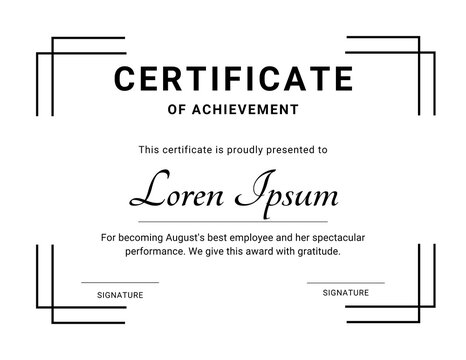 Appreciation Certificate Template: Recognize Achievements with Style, Modern Editable SVG