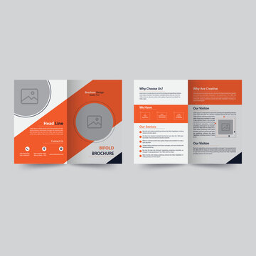 corporate bifold brochure design template