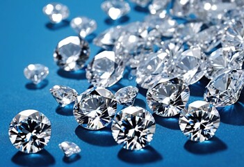 diamond on blue background