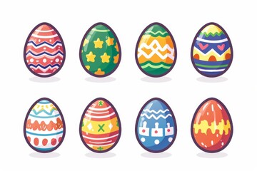 Vibrant eggs, crafted by a child's artistic touch, evoke feelings of joy and wonder as they burst with color and creativity