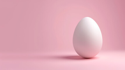 Pastel gradient Easter egg on a minimalist purple and pink background.