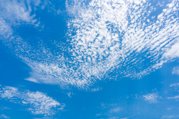 Fototapeta na wymiar Beautiful sky, abstract cloud shapes, as imagined