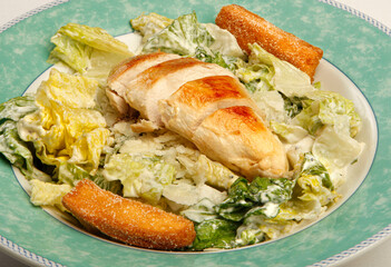 Caesar salad with chicken
