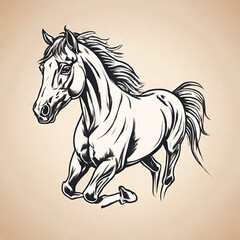 Obraz na płótnie Canvas horse silhouette