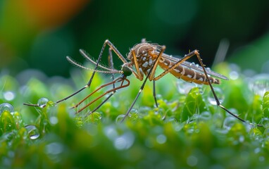 macro close-up of normal female mosquito