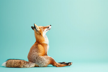 Fototapeta premium The Red Fox Practicing Yoga