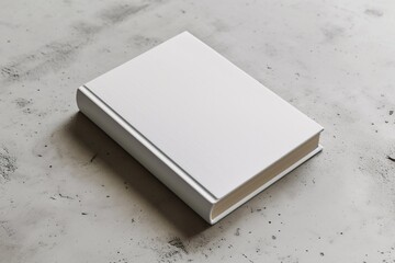 White background and solid cover mockup template for book cover.