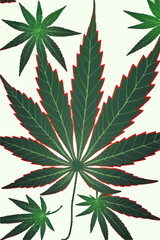 Marijuana Festival Poster Vector with Cannabis Leaf Legalization
