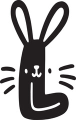 Obraz premium Rabbit Alphabet, Rabbit Numbers, Easter Bunny Alphabet, A-Z Easter Bunny, A to Z Rabbit, 0-9 Easter Bunny, 0-9 Rabbit