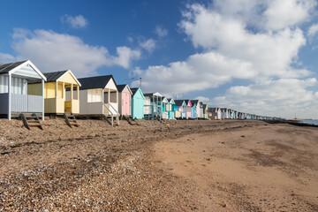 Beach Huts at Thorpe Bay, Essex, England, United Kingdom