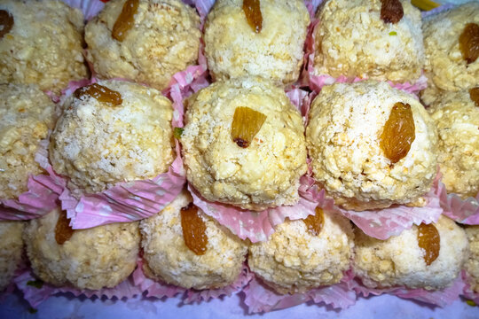 Moa or Joynagarer moa is made of jaggery, puffed rice and made into a ball. famous sweet food in winter season.
