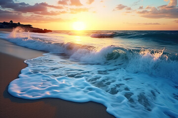 Obraz premium sunset on the beach.