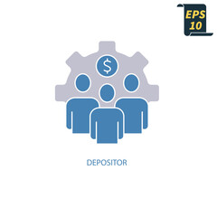 depositor icons  symbol vector elements for infographic web
