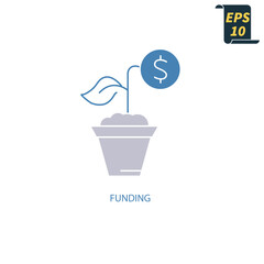 funding icons  symbol vector elements for infographic web