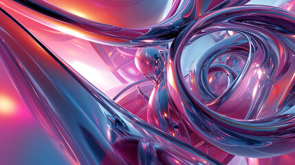 A mesmerizing 3D abstract render that captivates with its vibrant colors and dynamic shapes.