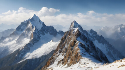 Snow covered mountains in winter, Swiss mountains in winter, Snow mountain landscape wallpaper, snow mountain images, mountain wallpaper