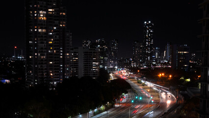 Fototapeta na wymiar night city traffic
