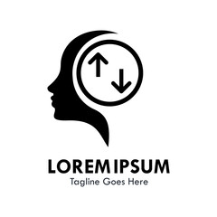 thoughts go up and down design template illustration