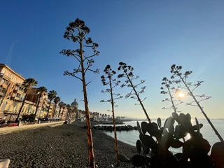 Papier Peint photo Ligurie spiaggia di Genova Pegli in liguria