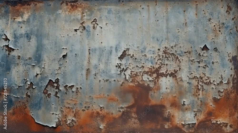 Poster a close-up of a metallic surface that is old and rusty.