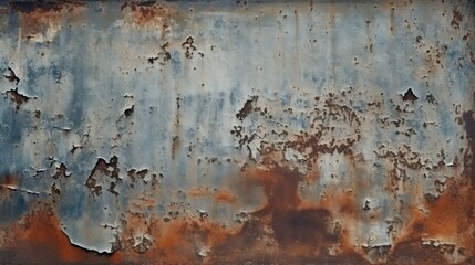 A close-up of a metallic surface that is old and rusty.