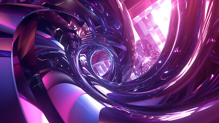 A mesmerizing 3D abstract render featuring intricate geometric patterns and vibrant colors.