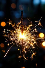 a sparkler with sparks