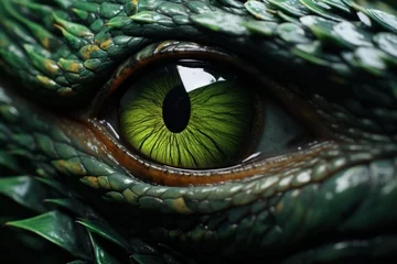 Foto op Canvas a close up of a reptile's eye © sam