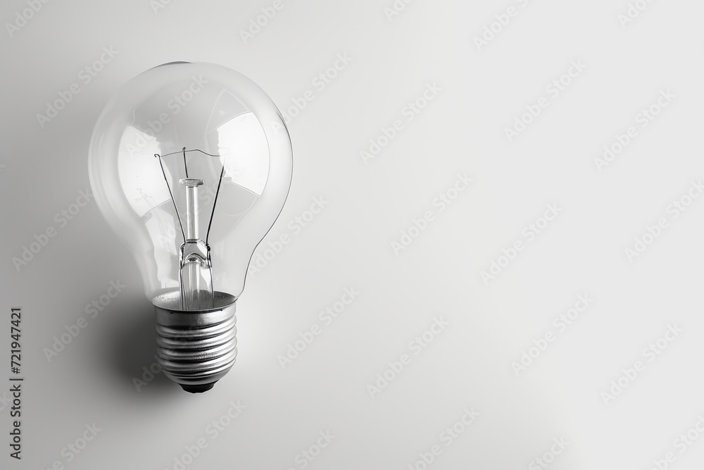 Poster a lone light bulb glows with potential on a stark white canvas, symbolizing the power of illuminatio