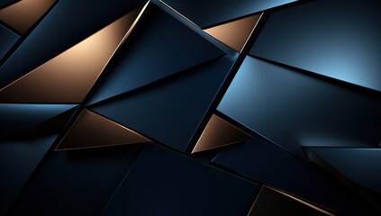 a black and gold geometric shapes