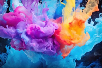 Fototapeta premium a colorful smoke in water