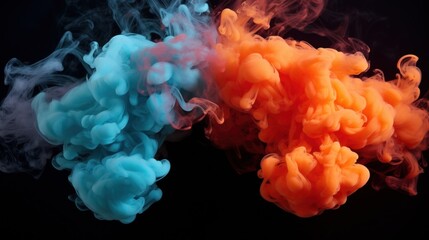 Fototapeta premium a blue and orange smoke