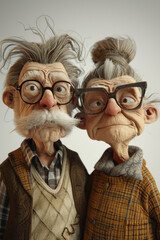 Portrait of an elderly couple.