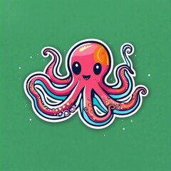 Cute Octopus Vector Logo: A Playful and Adorable Octopus Design in Vector Format. Perfect for Adding Whimsy and Charm to Your Graphic Design Projects. Explore the Delightful Underwater World
